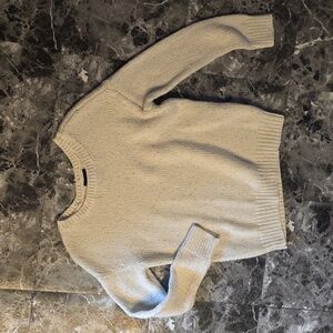 American Eagle Off White And Gold Sweater